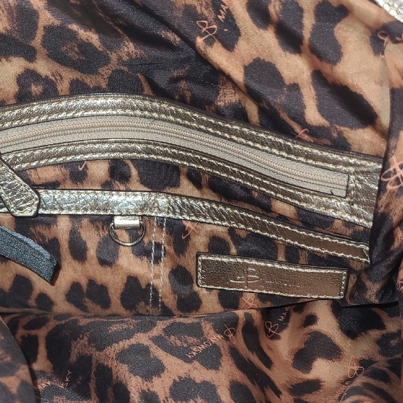 B. Makowsky Metallic  Gold Shoulder Bag - Picture 10 of 12